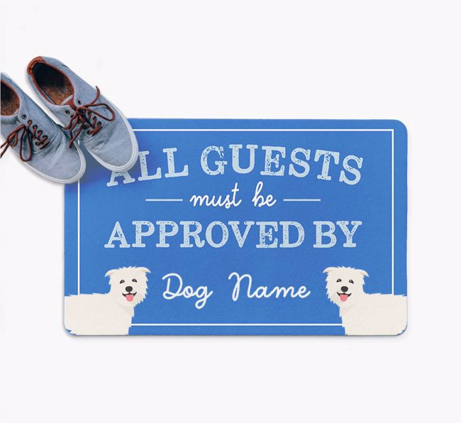 All Guests Must Be Approved By: Personalised {breedFullName} Doormat